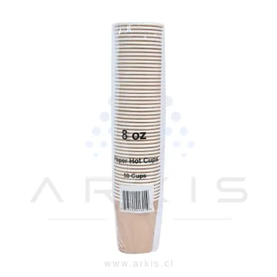 Vaso Polipapel Tugou Kraft 8 Oz 240 ml 50 Unidades