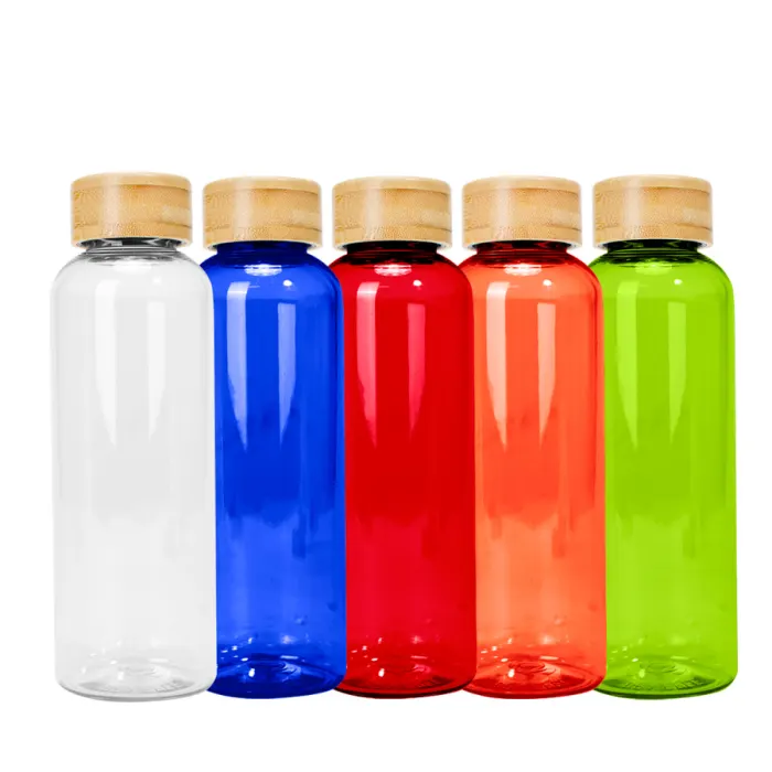 Botella PET tapa bamboo «AINOA» 550cc