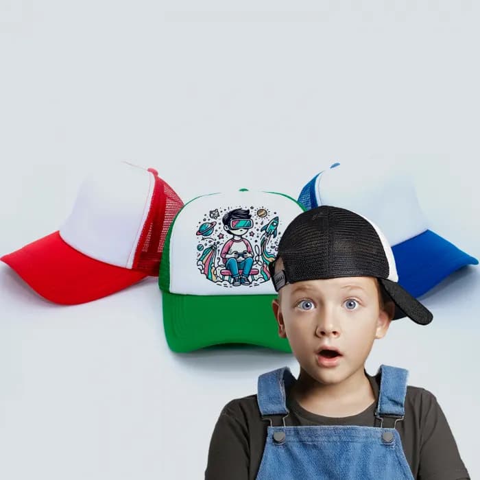 Gorro malla de poliéster sublimable niño