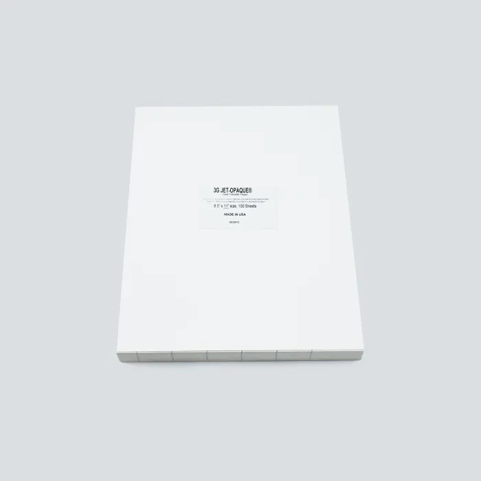 Resma Papel Transfer Dark 3G Jet Opaque, Tamaño Carta (100 UND)