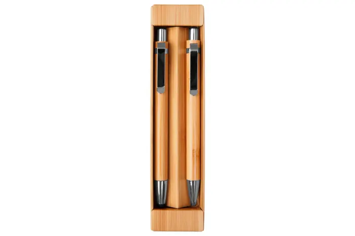 SET DE BOLIGRAFO Y LÁPIZ MECÁNICO DE BAMBÚ «NAGANO»