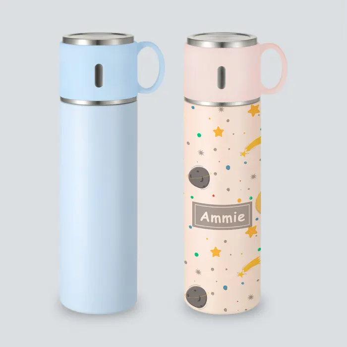 Termo Premium Galaxy de Acero Inoxidable + Taza de 500 ml