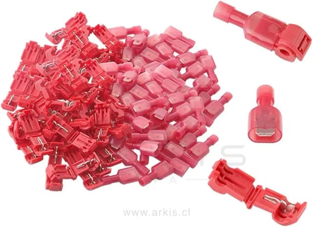 Conector T-TAP rojo bolsa 100 und