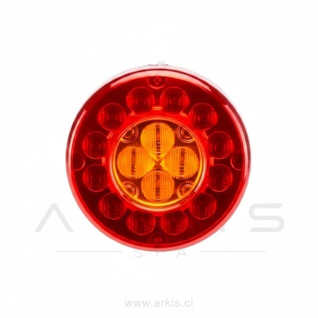 Foco LED 125 mm trasero dúo ámbar/rojo Braslux