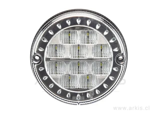Foco LED trasero 125 mm retroceso transparente Braslux