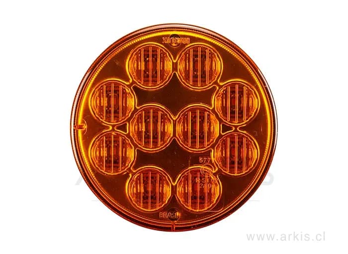 Foco LED trasero 96 mm 24V intermitente ámbar Braslux