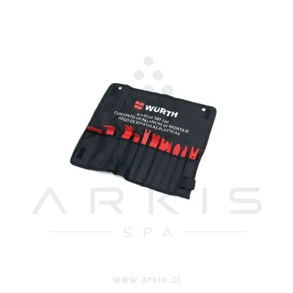Kit palancas plástica desarme 11 pza Würth