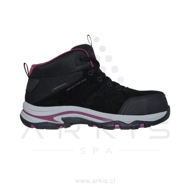 Botín de Seguridad Mujer Skechers Work Trego Negro Waterproof