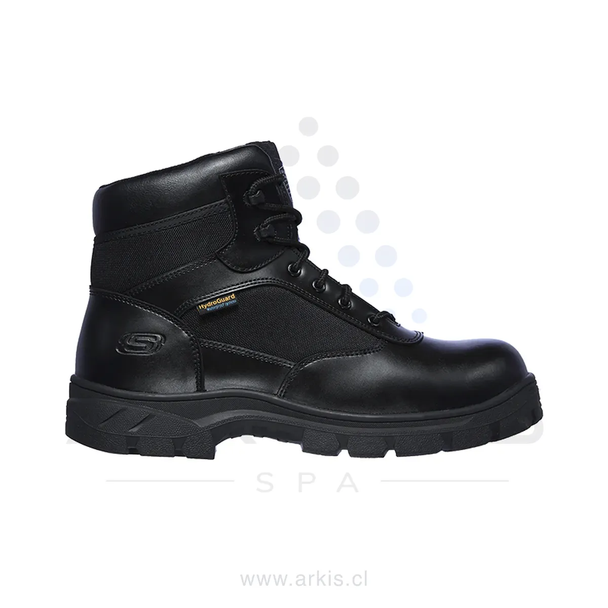 Botín Táctico Hombre Skechers Work Wascana-Benen Negro
