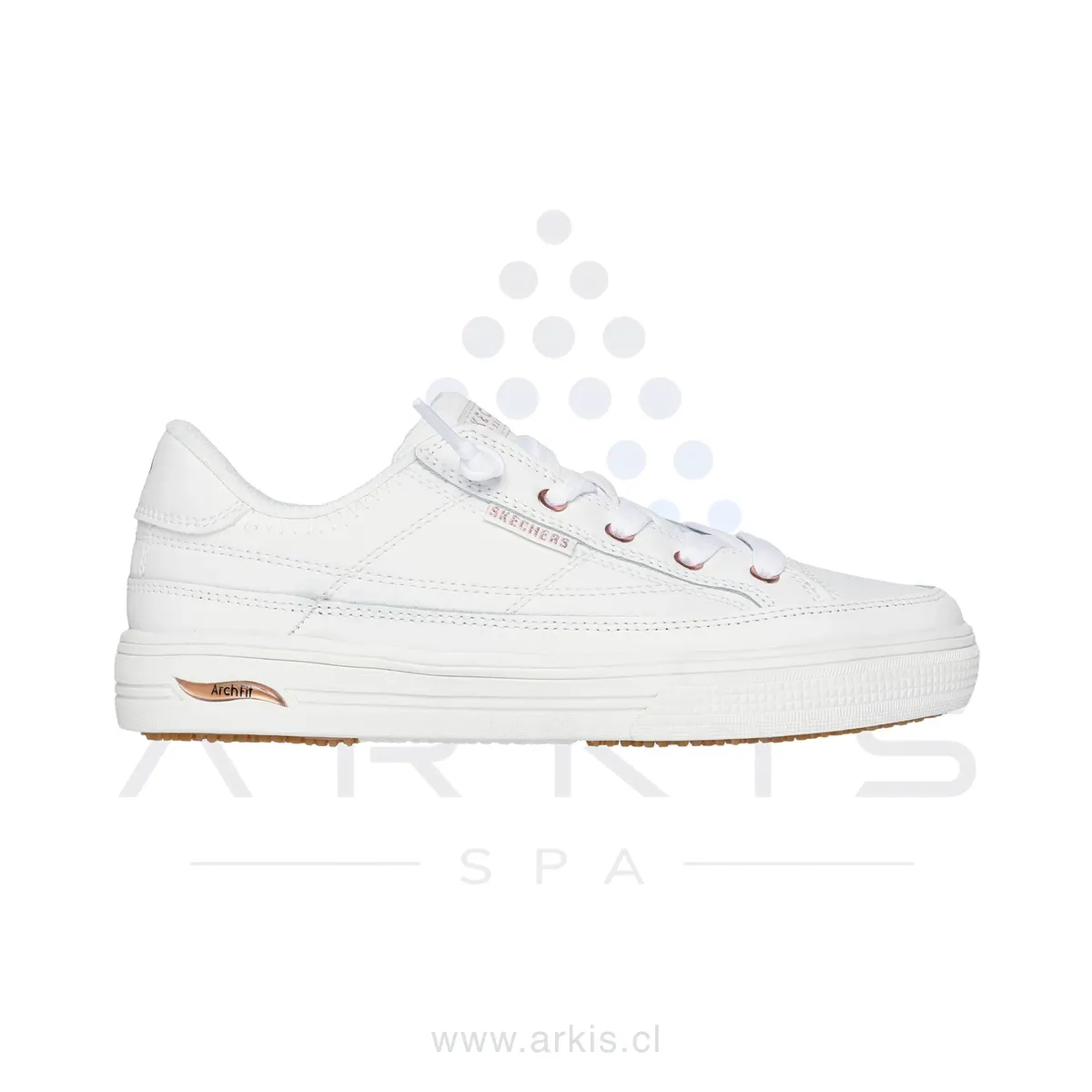 Zapatilla Ocupacional Mujer Skechers Work Arcade Blanco Arch Fit
